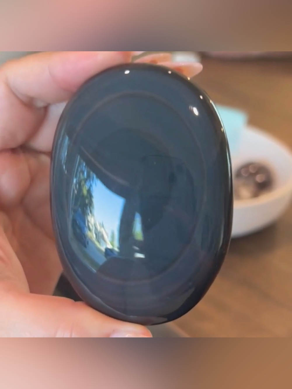 Rainbow Obsidian Palm Stone - Home Accent - Picture 6 of 6